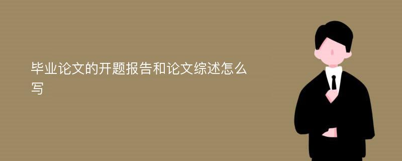 毕业论文的开题报告和论文综述怎么写