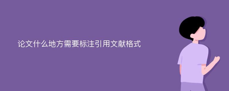 论文什么地方需要标注引用文献格式